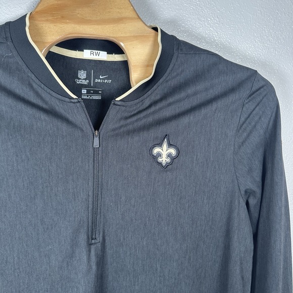 Nike Other - Nike On Field New Orleans Saints 1/4 Zip Pullover Mens XL Gray NFL Performance